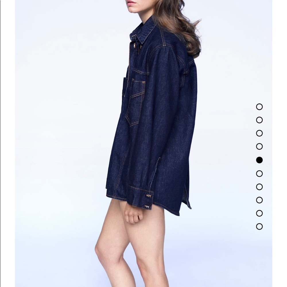 New Zara‎ blue denim overshirt - Picture 5 of 10